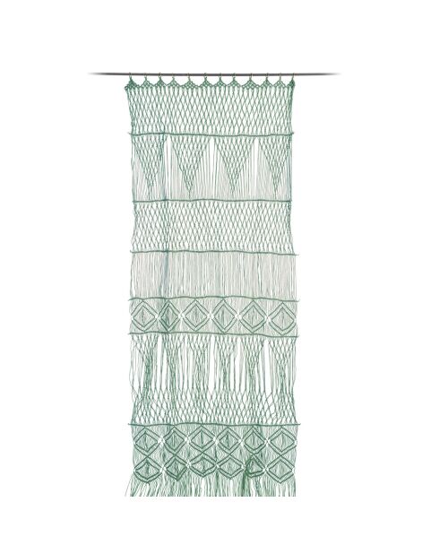 Makramee-Vorhang/Tür aus Seladon-Mesh, 100 x 280 cm
