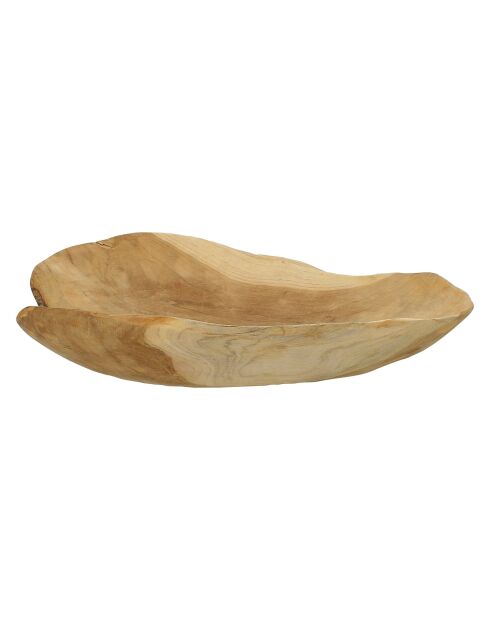 Coupe en bois de teck - D.35xH.8 cm