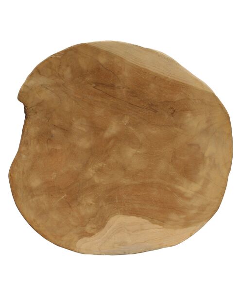 Coupe en bois de teck - D.35xH.8 cm