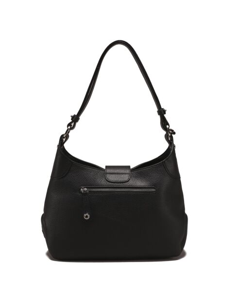 Sac porté épaule en Cuir Paris noir - 32x30x8 cm