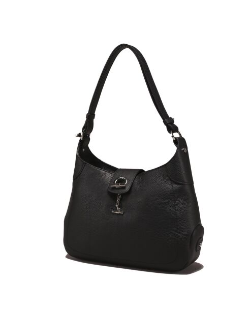 Sac porté épaule en Cuir Paris noir - 32x30x8 cm