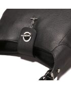 Sac porté épaule en Cuir Paris noir - 32x30x8 cm