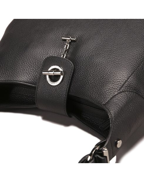 Sac porté épaule en Cuir Paris noir - 32x30x8 cm