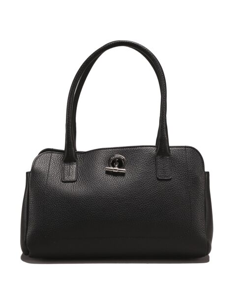 Sac porté épaule en Cuir Paris noir - 33x20x15 cm
