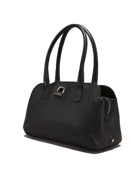 Sac porté épaule en Cuir Paris noir - 33x20x15 cm