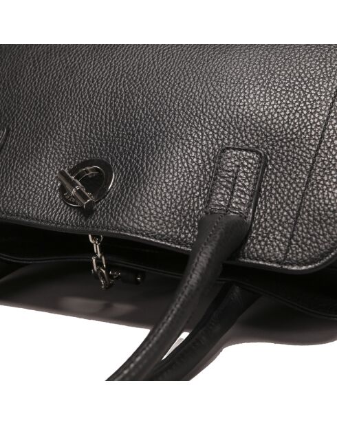 Sac porté épaule en Cuir Paris noir - 33x20x15 cm