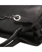 Sac à main en Cuir Paris noir - 38x28x14 cm