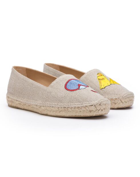 Espadrilles Kenda à écusson naturel