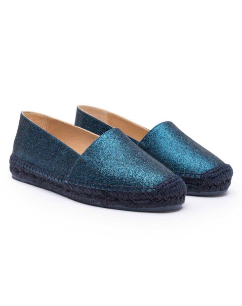 Espadrilles Kenda à paillettes bleu nuit