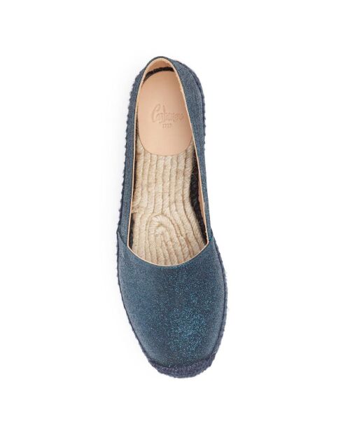 Espadrilles Kenda à paillettes bleu nuit