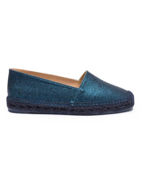 Espadrilles Kenda à paillettes bleu nuit