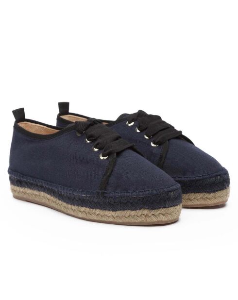 Baskets espadrilles lacées Keto marine