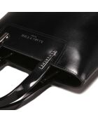 Sac à main en Cuir Portofino noir - 24.5x23x12 cm