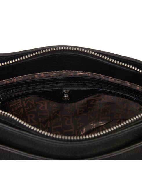 Sac bandoulière Fidèle en Cuir noir - 20x17x7 cm