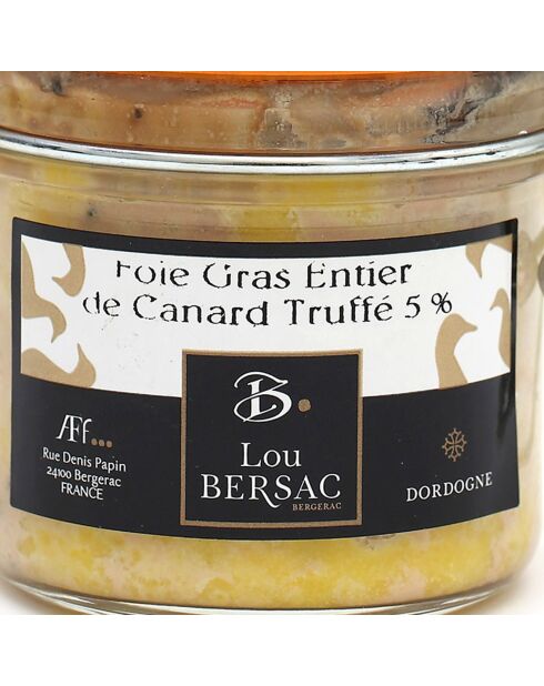 Pot de Foie Gras Entier de Canard Truffé 5% 90 gr