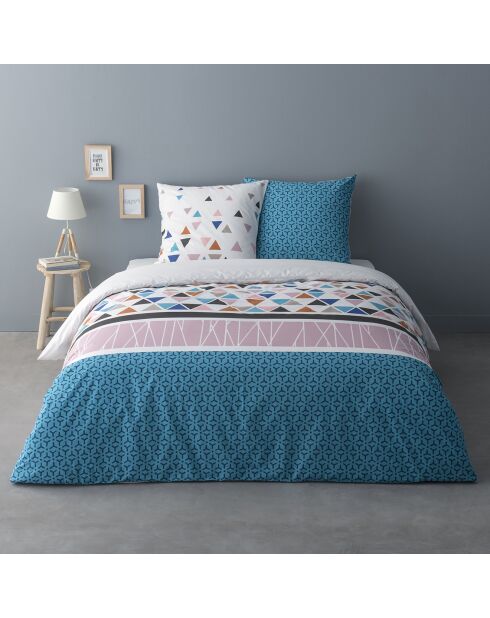 Parure housse de couette & 2 taies Gilles multicolore - 240x220 cm