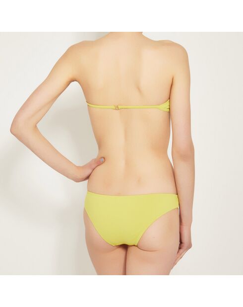 Maillot de bain 2 pièces Bandeau vert/jaune
