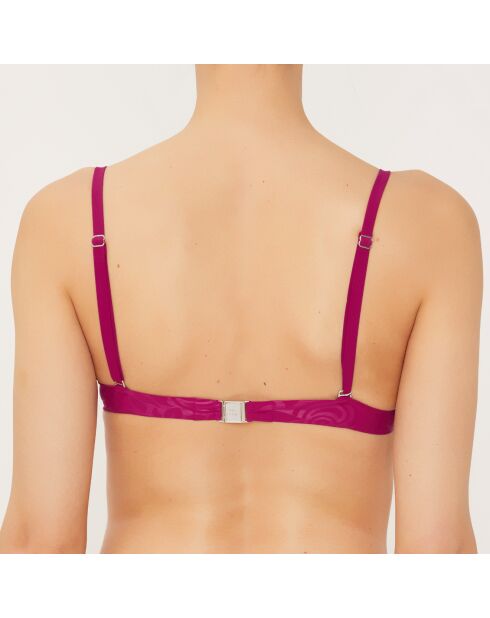 Lilafarbenes Badeanzugtop mit Muschelkorb