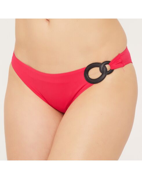 Pantalones de baño sin cordones de cintura baja color frambuesa