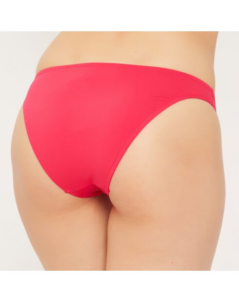 Pantalones de baño sin cordones de cintura baja color frambuesa