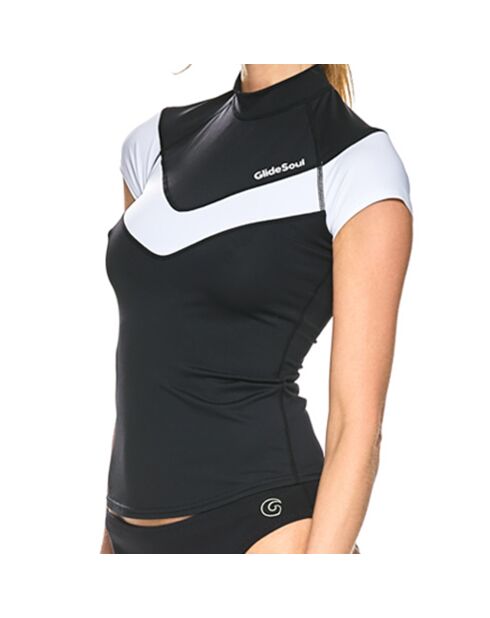 Top de bain en Lycra Pietra noir/blanc