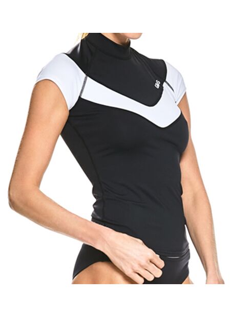 Top de bain en Lycra Pietra noir/blanc
