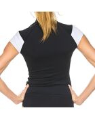 Top de bain en Lycra Pietra noir/blanc