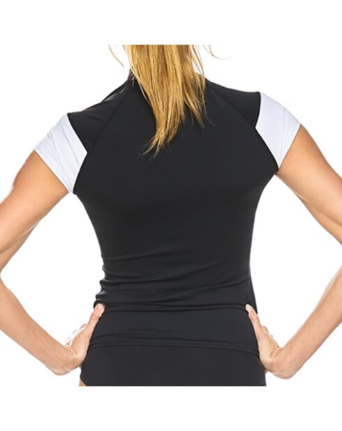Top de bain en Lycra Pietra noir/blanc