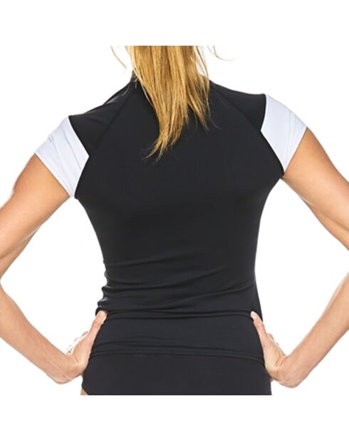 Top de bain en Lycra Pietra noir/blanc