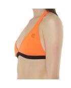 Haut de maillot triangle en Néoprène Ania noir/orange