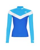 Top de bain en Lycra Pietra bleu/blanc