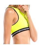 Haut de Maillot asymétrique en Néoprène Lila jaune