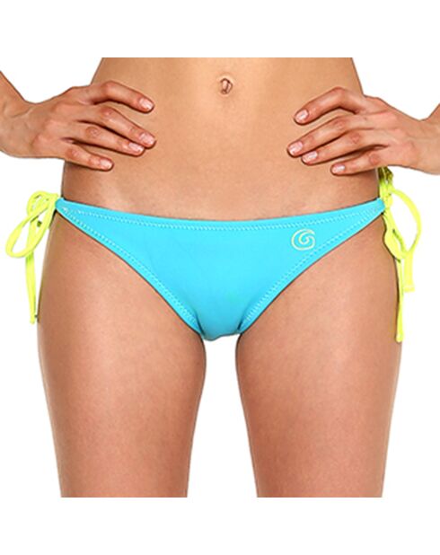 Bas de maillot brésilien en Néoprène Nina turquoise/vert
