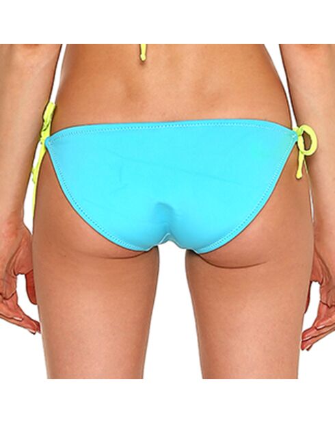 Bas de maillot brésilien en Néoprène Nina turquoise/vert