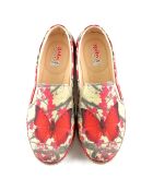 Slip-on Butterfly beige/rouge
