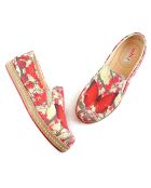 Slip-on Butterfly beige/rouge
