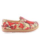 Slip-on Butterfly beige/rouge