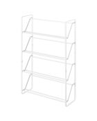 Scaffale per scarpe sottile bianco a 4 ripiani - 53x17,5x80 cm