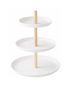 Tosca witte dessertschaal met 3 niveaus - 20x20x24 cm