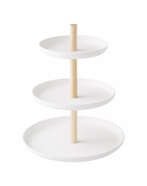 Tosca witte dessertschaal met 3 niveaus - 20x20x24 cm