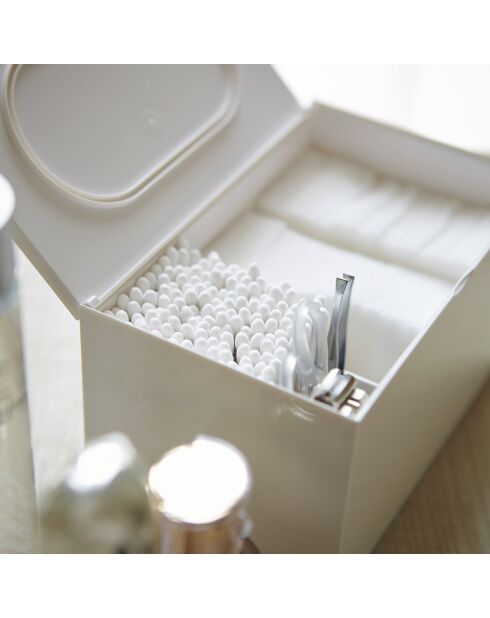 Witte opbergdoos - 16x10x9 cm