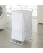 Panier à linge Tower blanc - 30x36x64 cm
