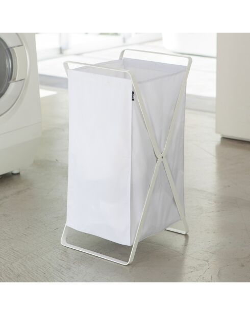 Panier à linge Tower blanc - 30x36x64 cm
