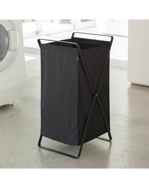 Panier à linge Tower noir - 30x36x64 cm