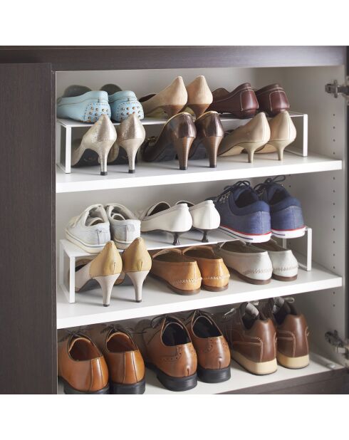 Rangement pour chaussures blanc - 60x12x10 cm