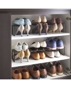 Rangement pour chaussures noir - 60x12x10 cm