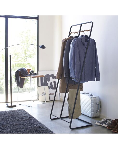 Porte-manteaux noir - 61x45x163 cm