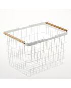 Panier à linge Tosca M blanc - 41.5x31x27 cm
