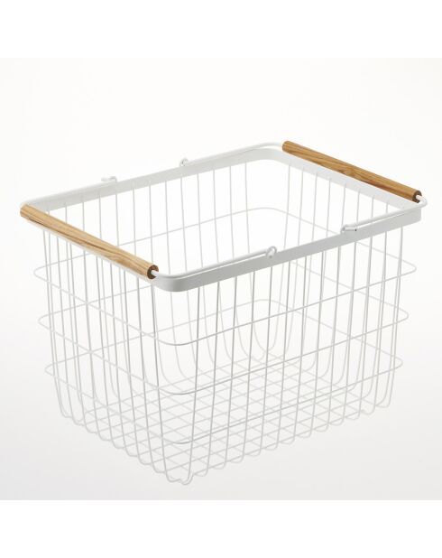 Panier à linge Tosca M blanc - 41.5x31x27 cm
