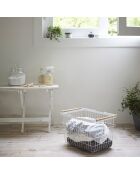 Panier à linge Tosca M blanc - 41.5x31x27 cm